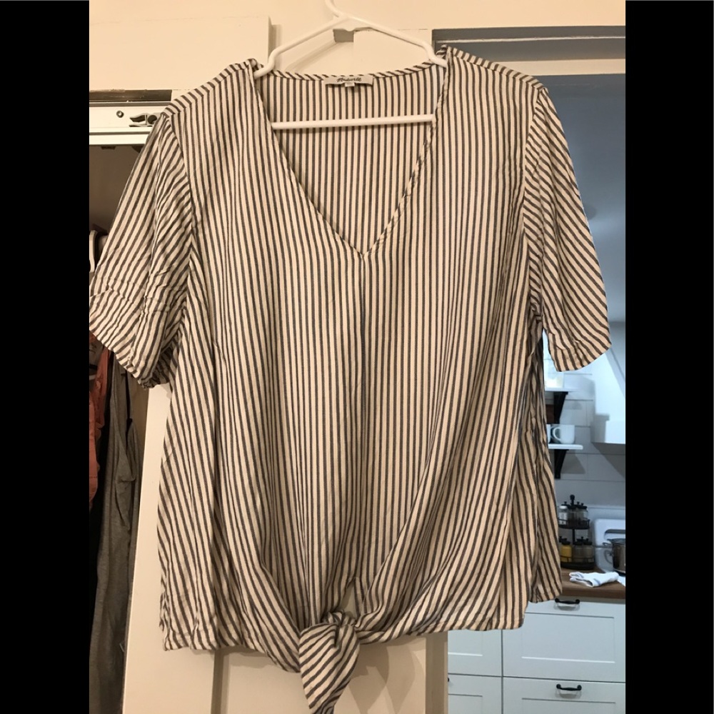Madewell tie front top